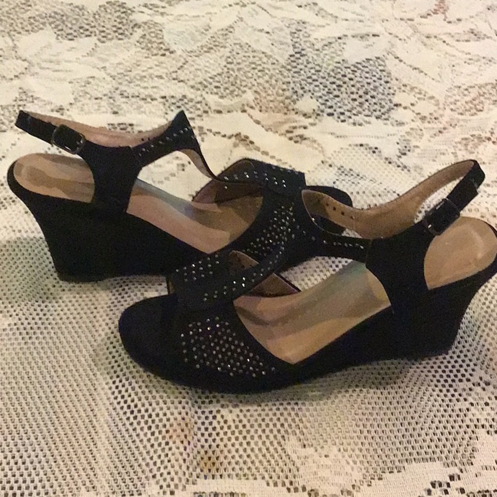 COPY - Sz.10 Forever Wedge Heel with Bling Accents
